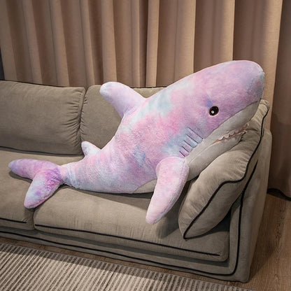 Kawaii Shark Plush Toy - Soft, Colorful, Perfect for Kids' Gifts!