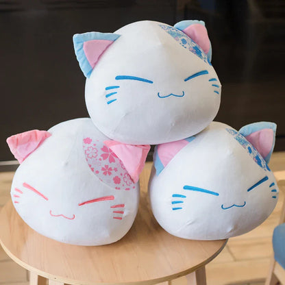 Cute Floral Cat Plush Toy 30cm Soft Stuffed Doll