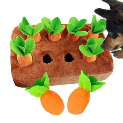 Pet Carrot Plush Toy - Interactive Chew & Sniff Training for Dogs