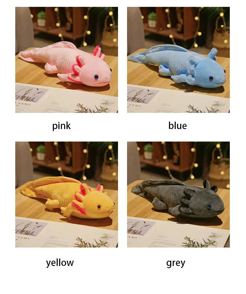 45cm Colorful Axolotl Plush Toy Soft Stuffed Salamander Pillow for Kids