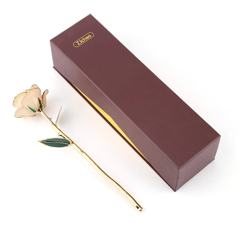 Long Stem 24K Gold Dipped Rose Handmade Forever Gift