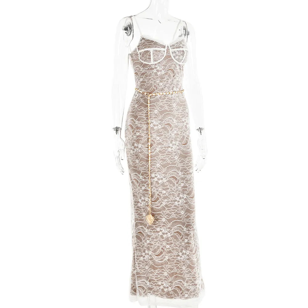 Lace Layered Maxi Dress
