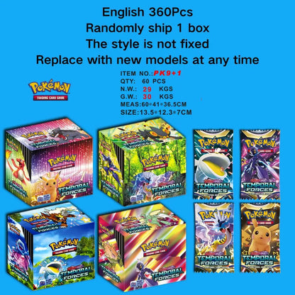360Pcs Pokemon CROWN Evolutions Booster Collectible Trading Card Game
