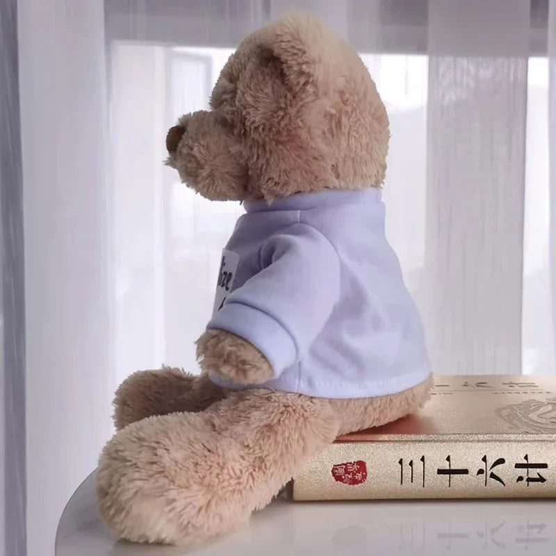 DIY Teddy Bear with Blank White T Shirt 11 Inch