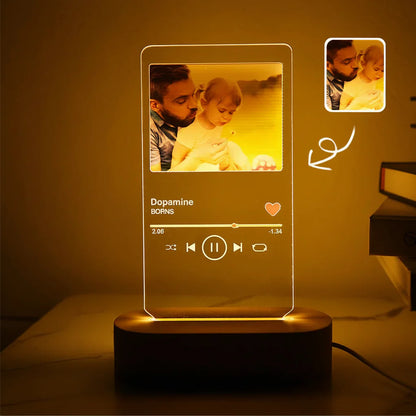 Personalized 3D Photo Night Light with Custom Text
