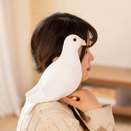 Lifelike Pigeon Plush Toy Soft Simulation Bird for Kids and Home Decor