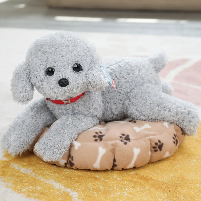 Soft Realistic Teddy Dog Plush Toy - Adorable Gift for Kids & Babies