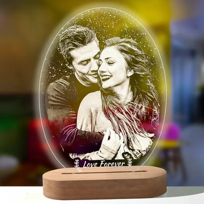 Personalized 3D Photo Night Light with Custom Text