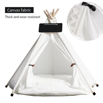 Tent with Washable Cushion Indoor Pet Bed