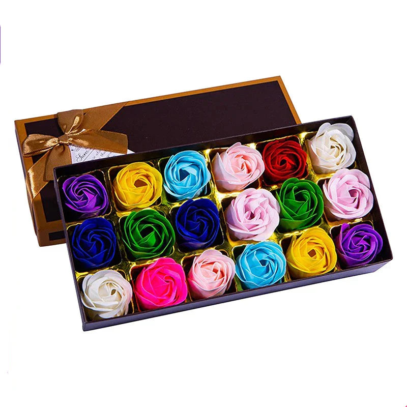 Soap Rose Scented Flower Gift Set for Home Decor and Special Occasions