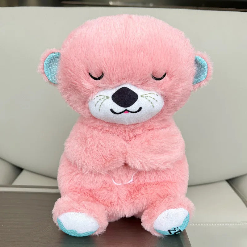 Breathing Bear Soothing Plush Toy with Music & Light for Kids