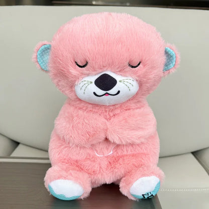 Breathing Bear Soothing Plush Toy with Music & Light for Kids