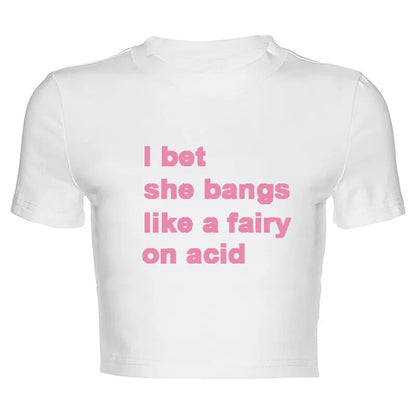 Pink Text Graphic Tee