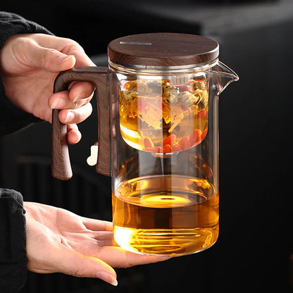 Heat-Resistant Glass Tea Pot With Magnetic Infuser 520Ml/720Ml Detachable Kettle For Easy Tea Brewing
