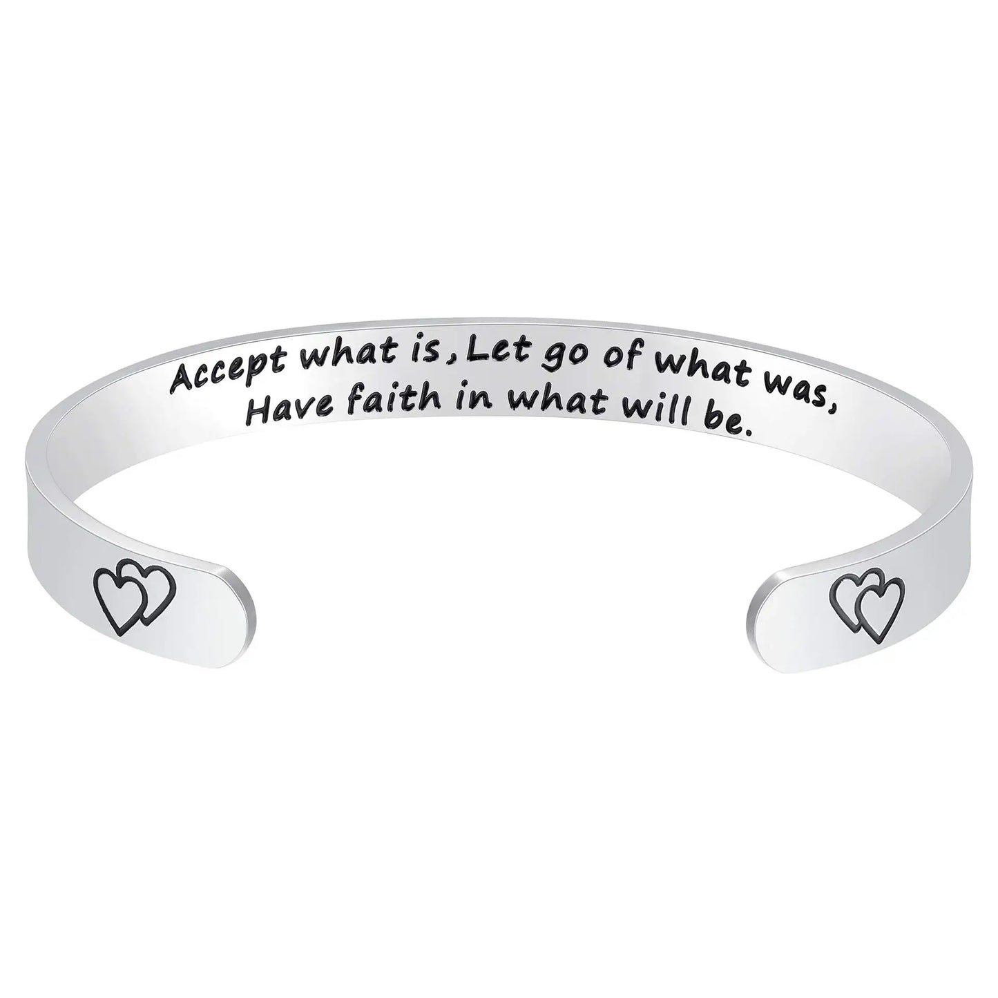 Engraved Open Bangle Bracelet