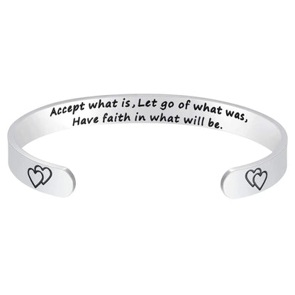Engraved Open Bangle Bracelet
