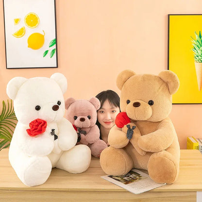 Kawaii Teddy Bear Plush Toy 25cm Romantic Gift