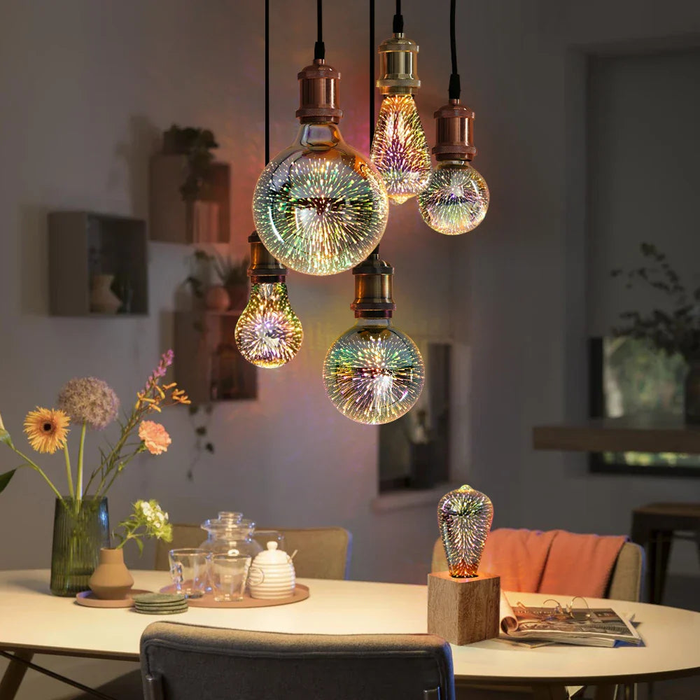 Vintage Star Fireworks Lamp