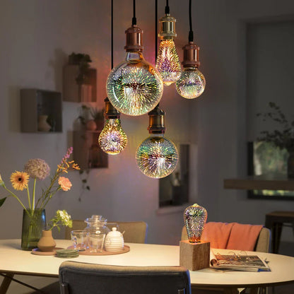 Vintage Star Fireworks Lamp