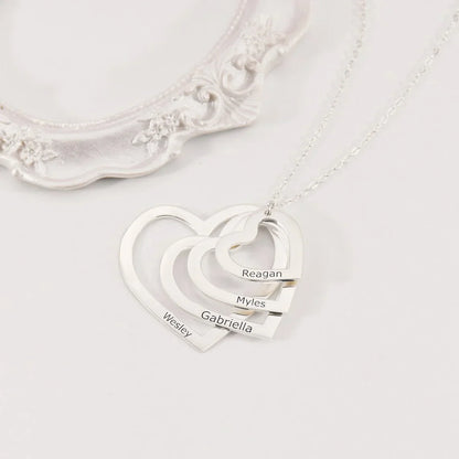 Personalized Heart Name Necklace in Stainless Steel