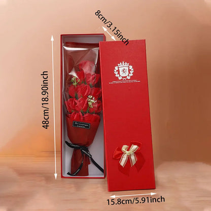 Artificial Rose Flower Set in Gift Box for Home Decoration