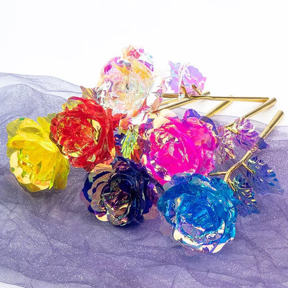 24K Eternal Gold Rose in Glass Dome