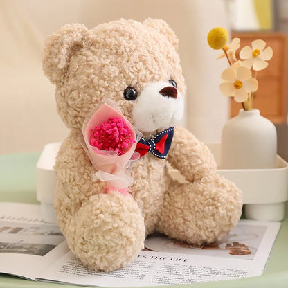 25cm Teddy Bear Plush Toy Cute Hug Bouquet Gift