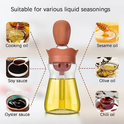 Portable Oil Bottle With Silicone Brush