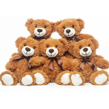 5pcs Plush Bear Toys Soft Stuffed Animals Gift Set
