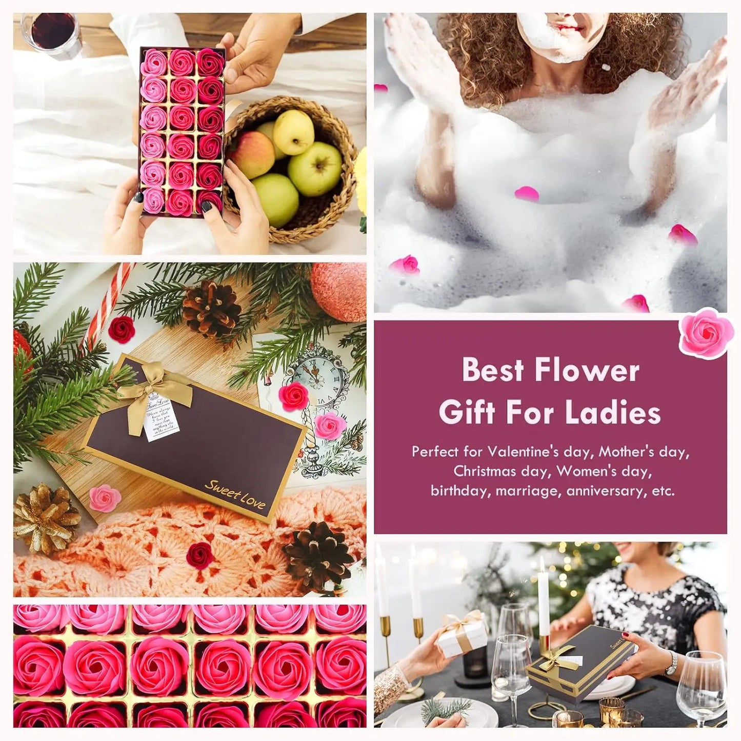 Rose Petal Scented Soap Gift Set