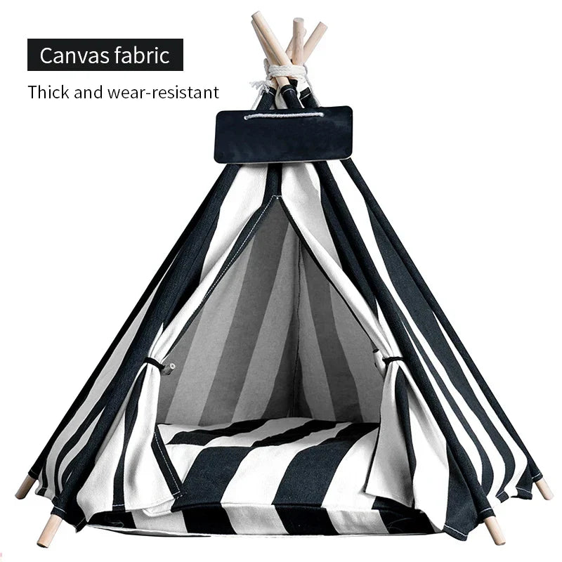 Tent with Washable Cushion Indoor Pet Bed