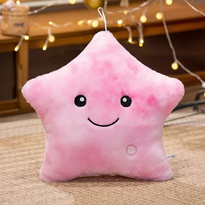 LED Star Plush Toy Soft Stuffed Star Pillow for Kids and Home Decor
