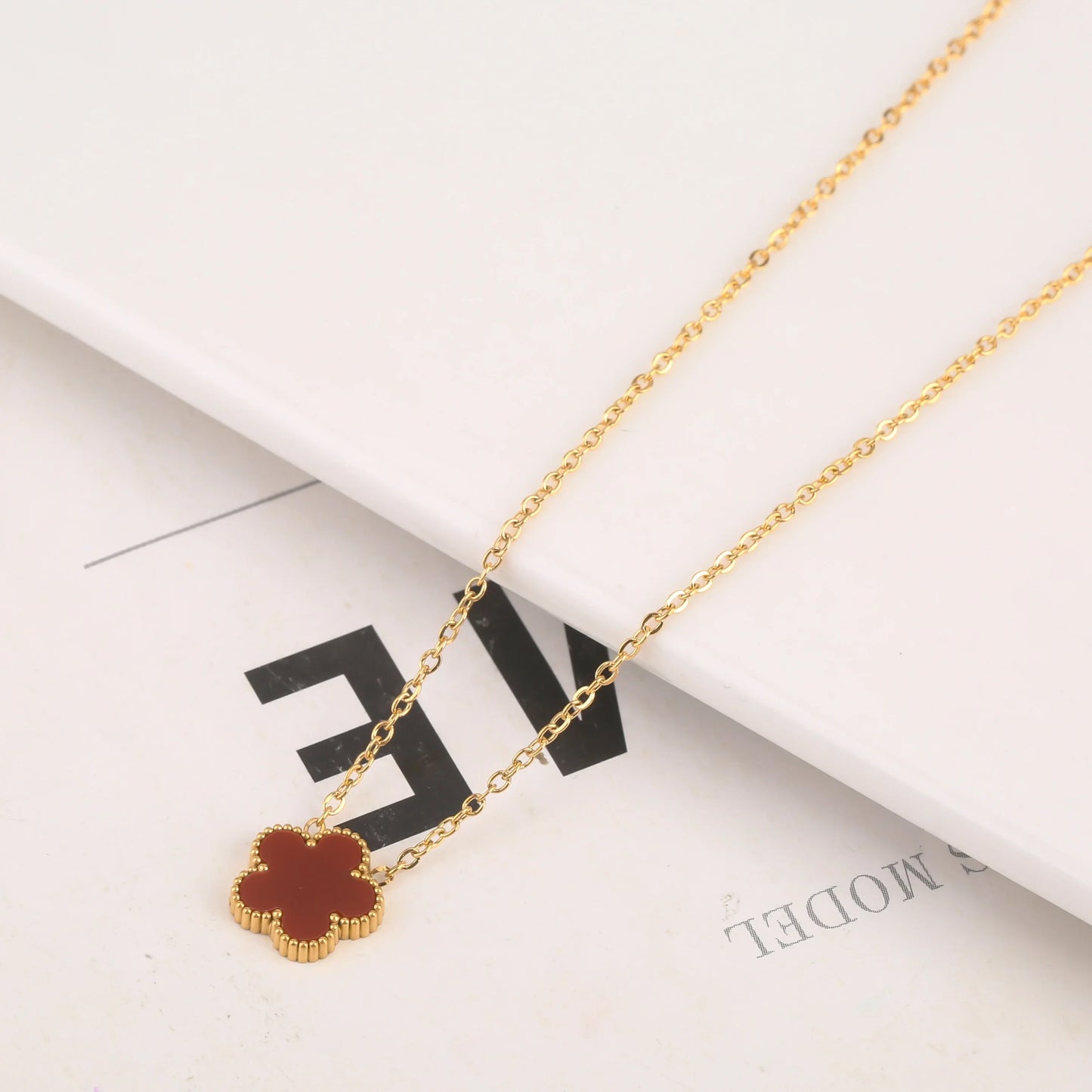 Gold Plated Five Leaf Flower Adjustable Bracelet