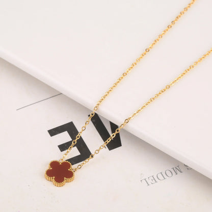 Gold Plated Five Leaf Flower Adjustable Bracelet