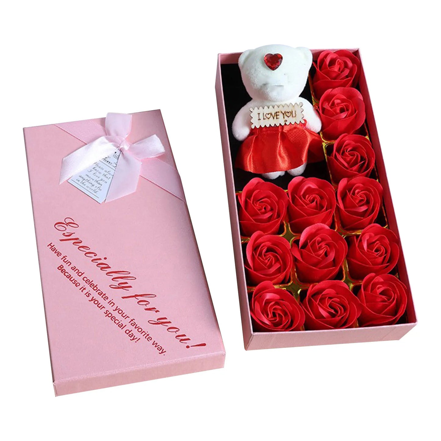 Soap Rose Scented Flower Gift Set for Home Decor and Special Occasions