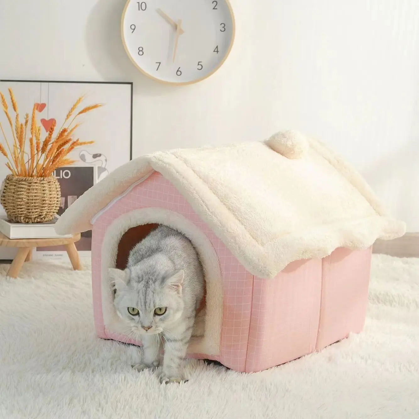Soft Dog Bed Enclosed Winter House