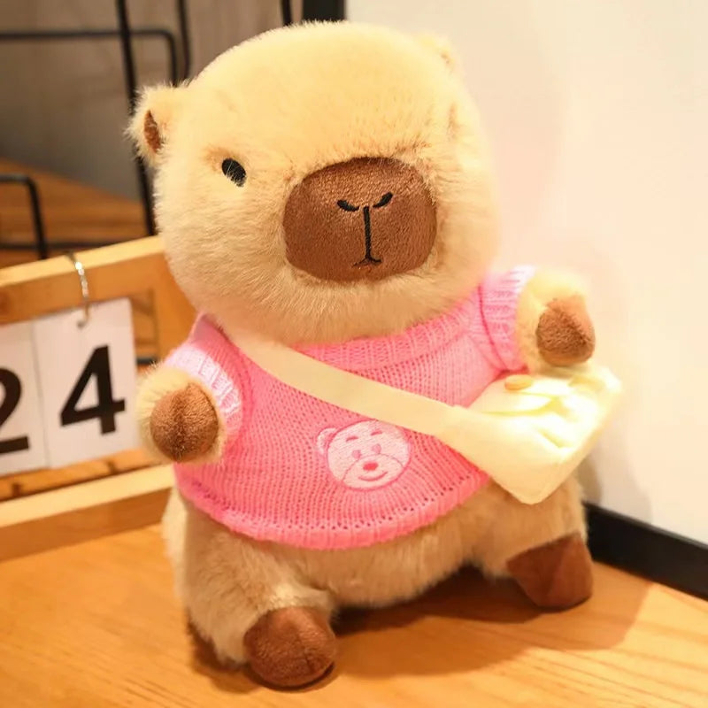 Cute Capybara Plush Toy - Cozy Sweater Doll for Kids & Home Decor