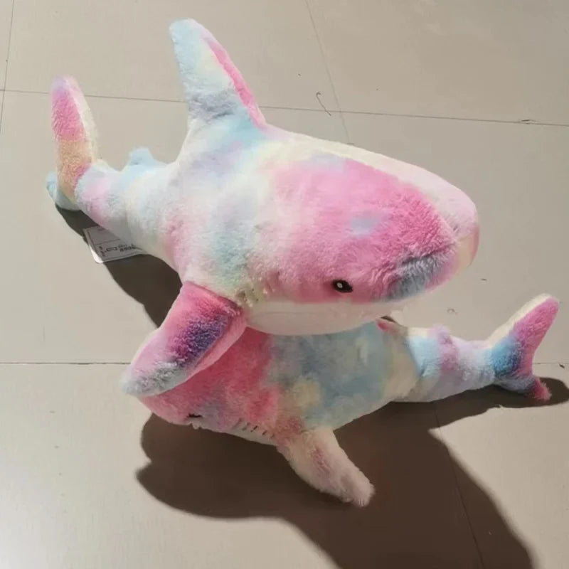 Colorful Shark Plush Pillow