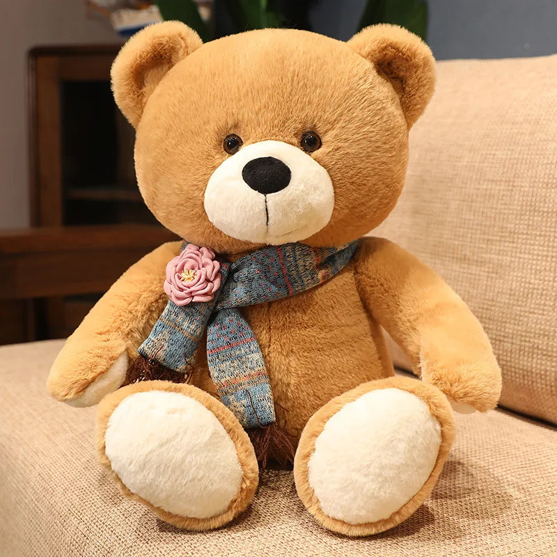 Classic Teddy Bear Plush with Bow Tie