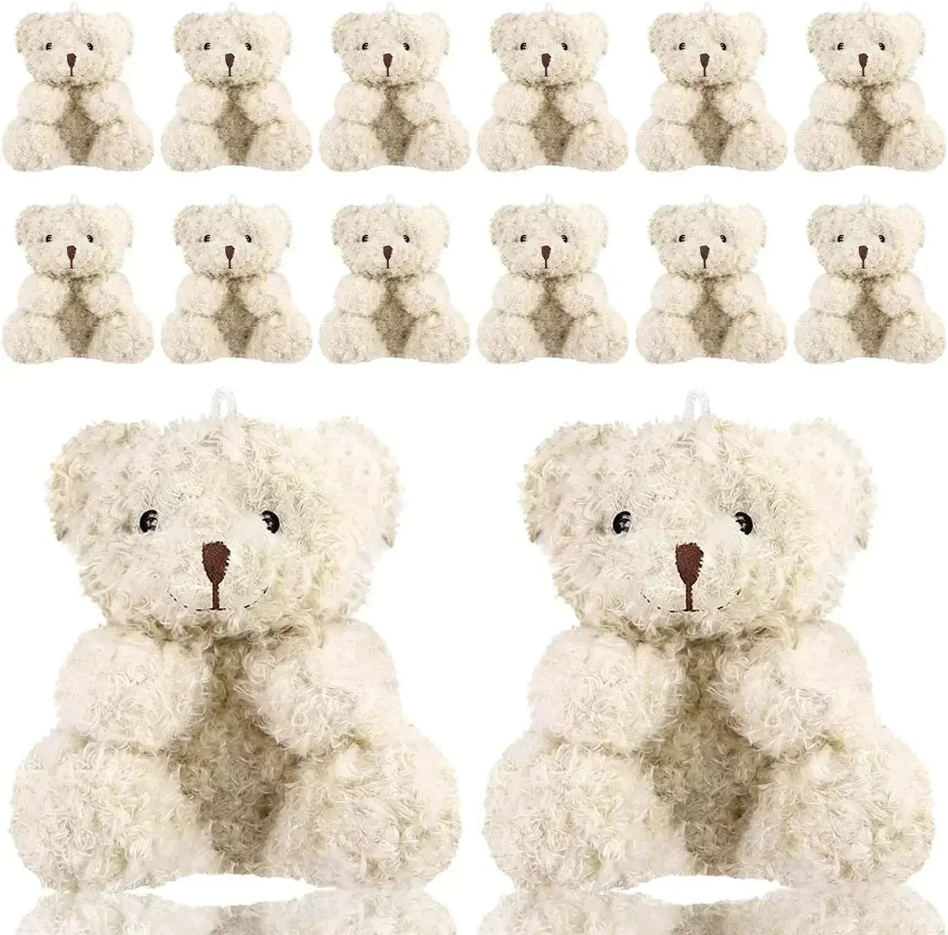 Mini Teddy Bear Plush Toys 4 Inch - Soft Stuffed Bears for Party Favors and DIY Gifts