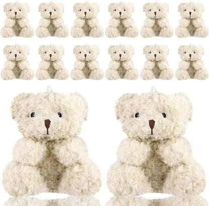 Mini Teddy Bear Plush Toys 4 Inch - Soft Stuffed Bears for Party Favors and DIY Gifts