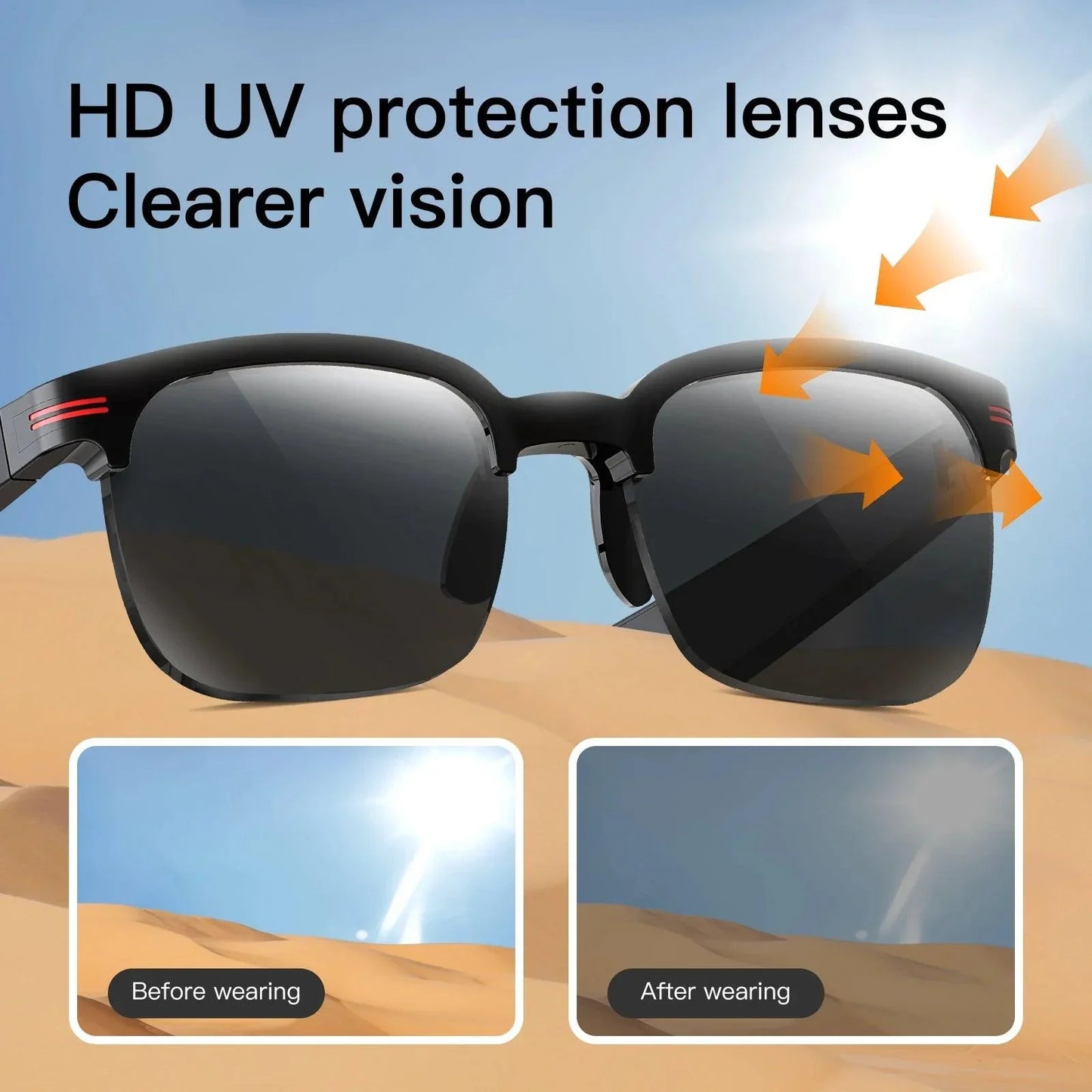 Smart Glasses With Wireless Call And Music
