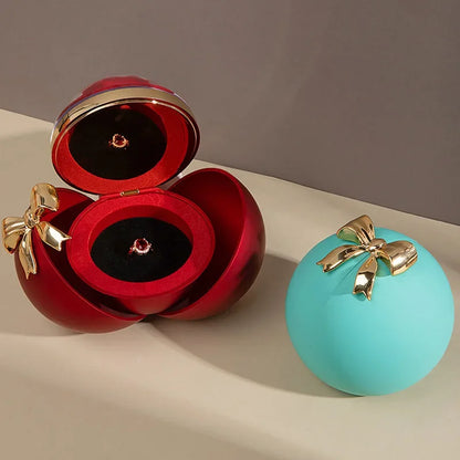 Round Bow Eternal Rose Jewelry Gift Box for Necklace and Ring