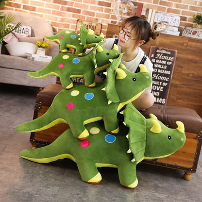 Big Plush Soft Triceratops & Stegosaurus Dinosaur Stuffed Toys for Kids