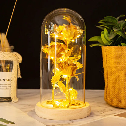 Glass Dome LED Rose - Romantic Gift for Women