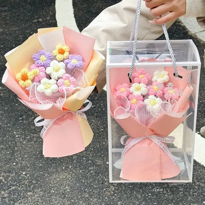 Hand-Woven Rose Flower Bouquet Artificial Flowers for Birthday and Valentine's Day