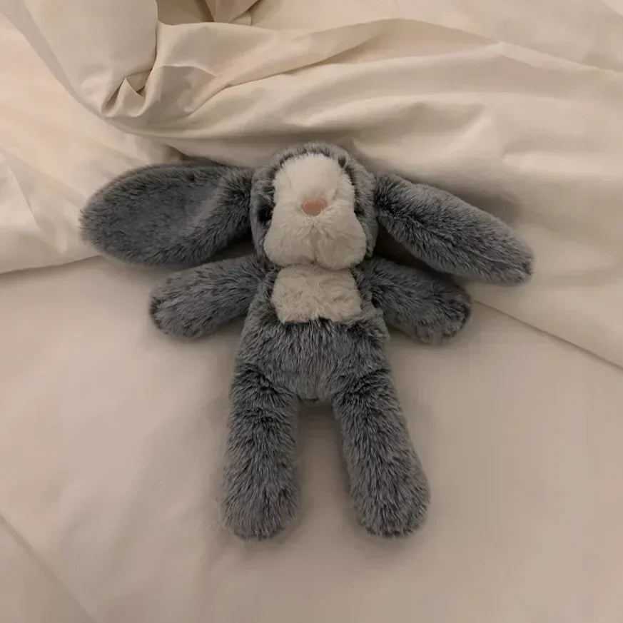 Soot Bonnie Rabbit Plush Doll - Soothing Companion with Red Ribbon