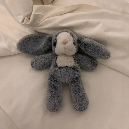 Soot Bonnie Rabbit Plush Doll - Soothing Companion with Red Ribbon