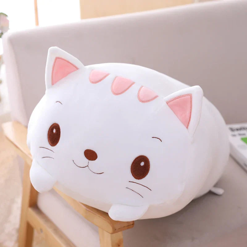 Huge Plush Animal Pillows - Adorable Cat, Piggy & Hamster Cushions