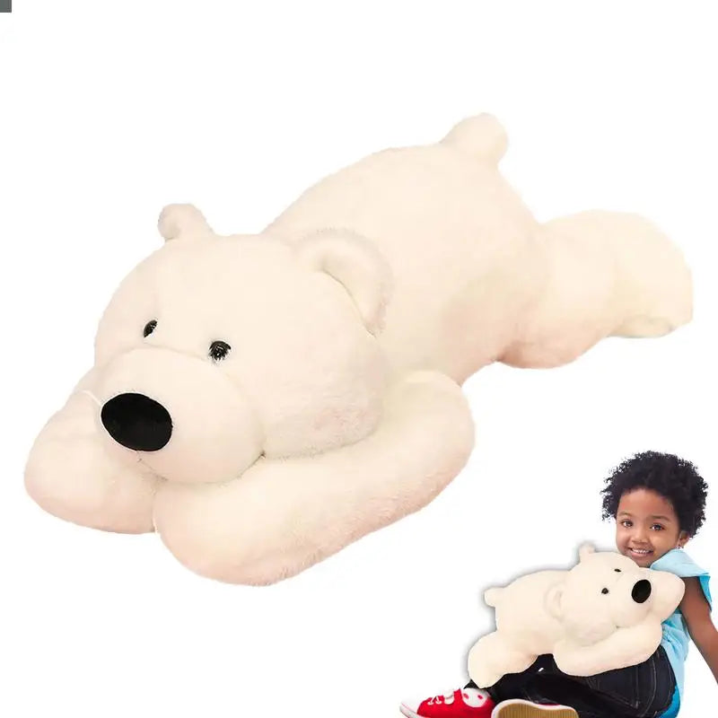Cuddly Polar Bear Plush Toy - Soft, Foldable & Perfect for Kids' Gifts!
